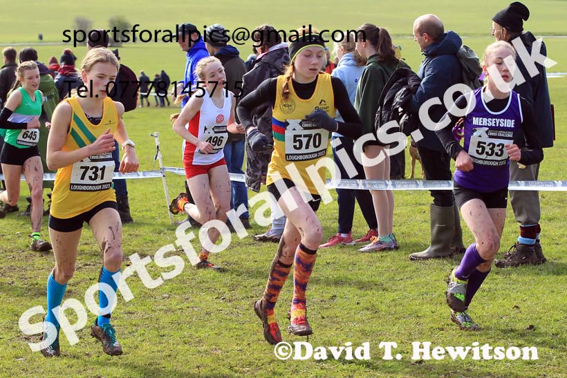 Girls Under-13s 2023 UK CAU Inter Counties Cross Country Champs, Prestwold Hall, Loughborough. Photo: David T. Hewitson/Sports for All Pics